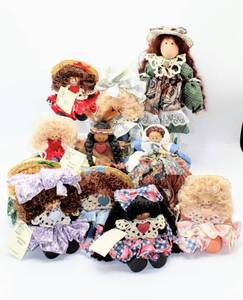 lot 3202 image: (11) The Original Dolls - Cowgirl, Indian, Pilgrim and more...They Each Have Their Own Name