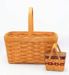 lot 3227 image: 1990 Longaberger Basket and The Boyds Collection Basket