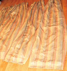lot 3314 image: Calico Home Custom Curtains - 4 Panels (2) 93 x 89 and (2) 35 x 89 - Fully Lined
