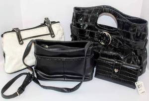 lot 3362 image: Black and White Purse Lot including Villager, Nine & Co