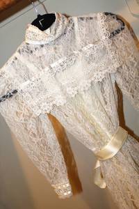 lot 3384 image: Vintage Girls Jessica McClintock Lace Dress and Slip