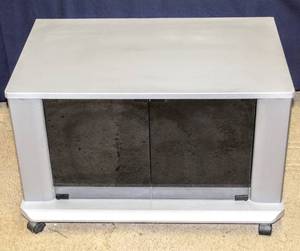lot 3262 image: Tech Craft TV Stand Table Cart on Wheels
