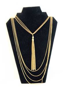 lot 3354 image: (12) Piece Gold Toned Jewelry Lot - Statement Pieces, Necklaces, Watches, Bracelets and Matching Brooch with Earrings Set
