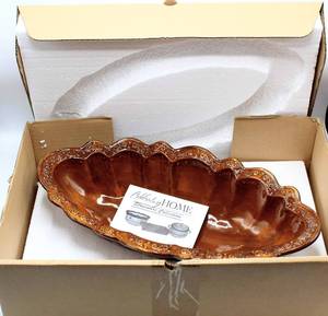 lot 3329 image: Celebrating Home Venetian Home Oval Serving Bowl - Color  Spice  New in Box
