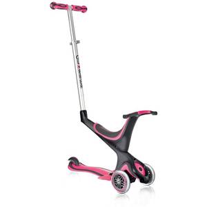 lot 5605 image: Globber 3 Wheel 5-in-1 Convertible Scooter - Pink