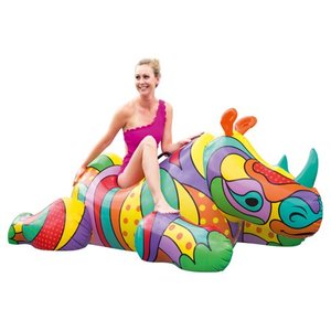 lot 5612 image: H2OGO 67 X 40 POP Rhino Ride-on Pool Float