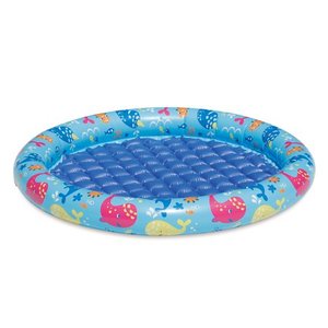 lot 5618 image: Play Day Inflatable Blue 1-Ring Round Baby Pool