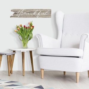 lot 5636 image: Thankful Quote Peel And Stick Wall Decals