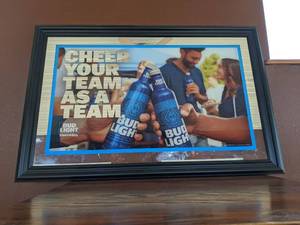 lot 1100 image: Bud Light Promotional Mirror