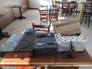 lot 1105 image: Receipt Printers, Printer Tape, Cash Drawer And More