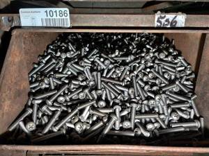 lot 10186 image: Bin of Phillips Head Machine Screws