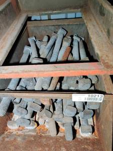 lot 10213 image: Bin of XL Square Head Bolts