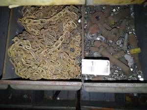 lot 10150 image: Metal Box of Chain & Misc