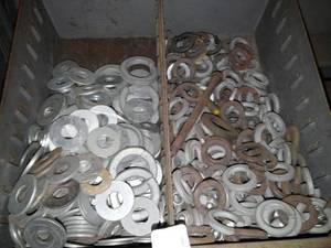 lot 10153 image: Two Bins of Washers and Lock Washers