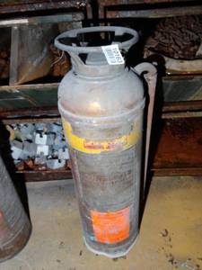 lot 10163 image: Brass Vintage Fire Extinguisher