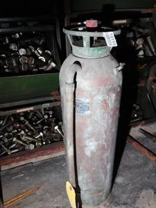 lot 10159 image: Brass Vintage Fire Extinguisher