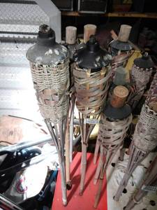 lot 10026 image: Tiki Torches Display w Contents