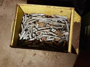 lot 10065 image: Metal Bin of Rivet Screws