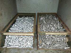 lot 10101 image: Two Metal Bins of Bolts