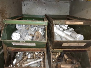 lot 10103 image: Four Bins of HUGE Bolts