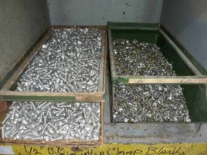 lot 10105 image: Two Bins of Short Bolts