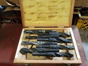 lot 10027 image: Silver & Deming Drill Bit Set in Wood Box