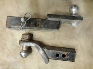 lot 10031 image: Two Tow Hitches w Balls