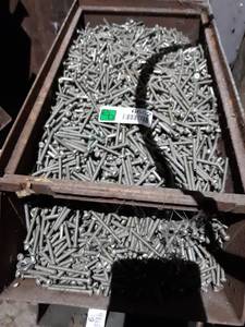 lot 6662 image: Metal Bin Full of Bolts