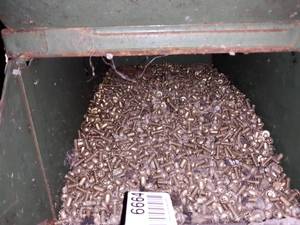 lot 6664 image: Metal Bin Full of Screws