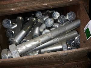 lot 6672 image: Metal Bin Full of Bolts