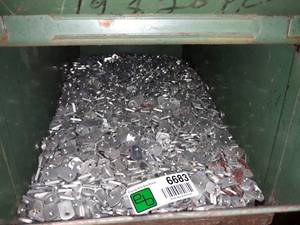 lot 6683 image: Metal Bin Full of Washers
