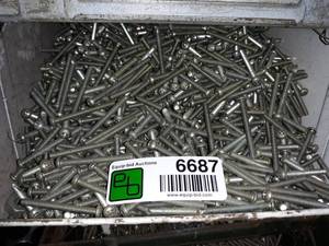 lot 6687 image: Metal Bin Full of Machine Screws