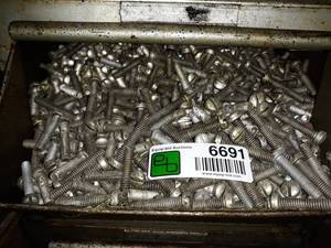 lot 6691 image: Metal Bin Full of Machine Screws
