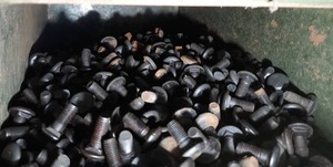 lot 6673 image: Metal Bin Full of Bolts