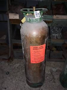lot 6578 image: Brass Vintage Fire Extinguisher