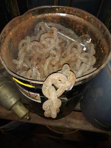 lot 6598 image: Barrel of 3 Link TowLog Chain 100ft Total