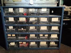 lot 6533 image: Parts Storage Bin w Contents