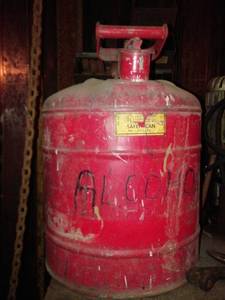 lot 6617 image: Red Metal Gasoline Can