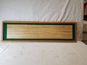 lot 9155 image: Shuffle Board Wooden Table Top With Green Liner
