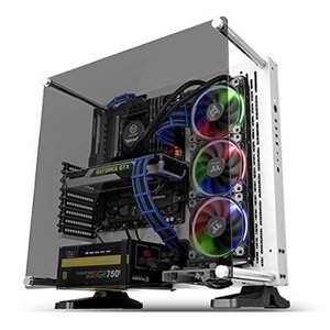 lot 31419 image: Thermaltake Core P3 Tempered Glass Snow Edition ATX Open Frame Chassis