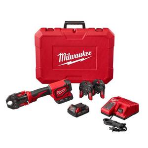 lot 34119 image: MILWAAUKEE M18 PRESS KIT WPEX CRMP
