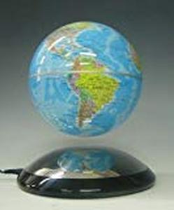 lot 34120 image: 6 Magnetic Rotating Globe Anti-Gravity Floating Levitating Earth (Glossy Finish)
