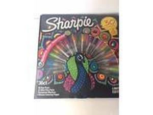 lot 34154 image: Peacock Sharpie 30 Count Pack Markers Wheel Big Box Limited Edition Sharpies