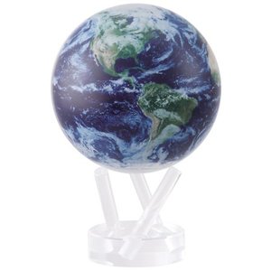 lot 34157 image: MOVA Earth View with Cloud Cover Revolving Globe 6-inch