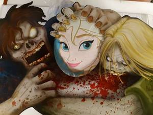 lot 34184 image: HUNGRY ZOMBIE SELFIE BACKDROP