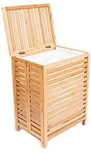 lot 34195 image: BIRDROCK HOME BAMBOO CLOTHES HAMPER