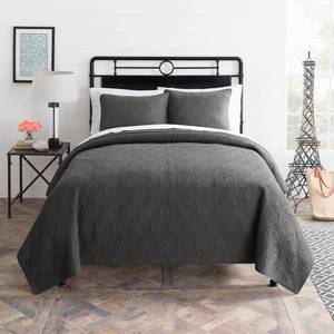 lot 340031 image: Seedling by ThomasPaul Aviary Solid Quilt Set Gray Twin - 2pc, Adult Unisex