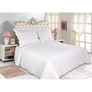 lot 340039 image: All for You 3pc Reversible Quilt Set, Bedspread, or Coverlet-5 different sizes-white color
