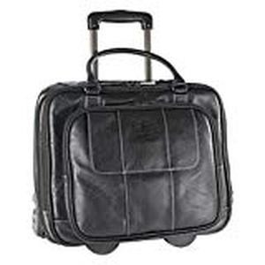 lot 340054 image: Kenneth Cole Reaction Vinyl Wheeled Overnighter For Laptops Up To 16, BlackCharcoal