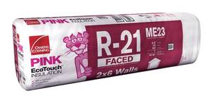 lot 34963 image: Owens Corning 15 in. W x 93 in. L 21 Kraft Insulation Batt 67.81 sq. ft. $59 On Retail